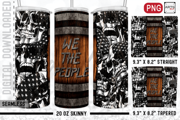 Download Skull USA We Are People 20oz Sublimation - Sublimation Collection