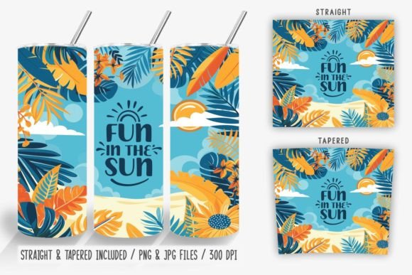 Download Fun in the Sun Straight Tumbler Wrap - Straight tumbler wrap Collection