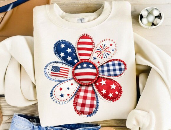 Download 4th of July Flower Sublimation Design - Sublimation Collection