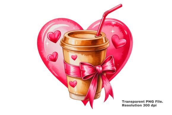 Download Valentine Coffee Cup Clipart PNG - Premium Bundle