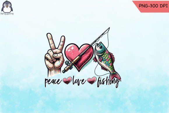 Download Peace Love Fishing Sublimation - Sublimation Collection