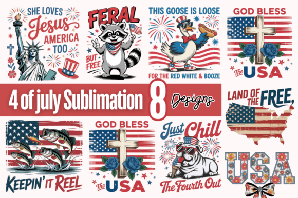 Download 4th of July Sublimation Bundle,Patriotic - Sublimation Collection