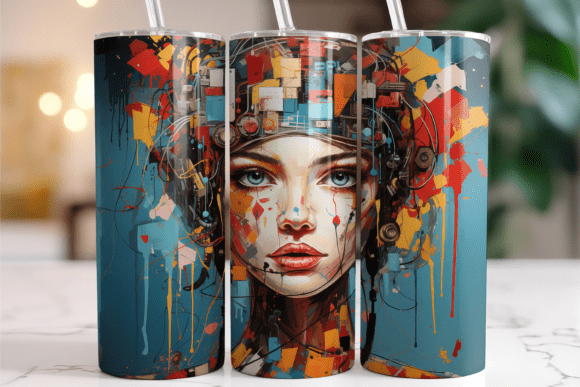 Download Cyberpunk Anime Girl Tumbler Wrap - Premium Resources