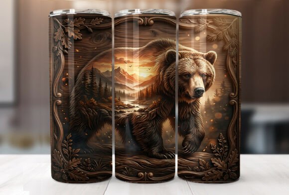 Download Mountain Bear 20oz Tumbler Sublimation - Sublimation Collection
