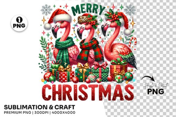 Download Flamingo Merry Christmas Sublimation PNG - Sublimation Collection