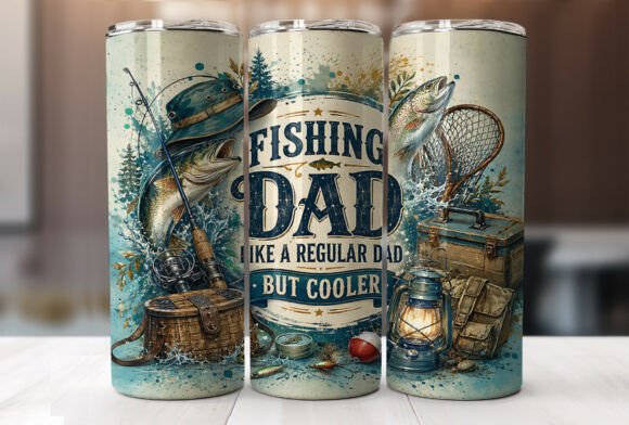 Download Fishing Dad Tumbler Wraps Sublimation - Sublimation Collection