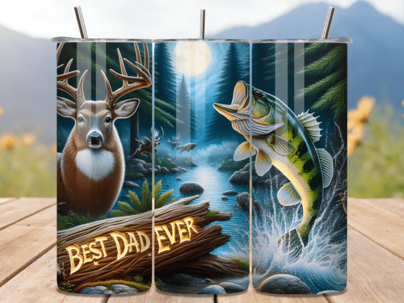 Download Wildlife Fishing Dad Tumbler Wrap PNG - Premium Resources