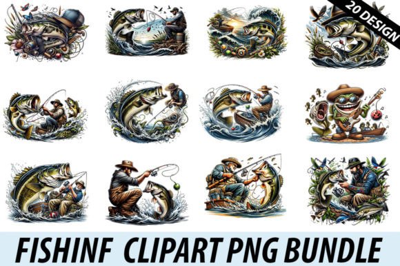 Download Fishing Sublimation Clipart Bundle - Sublimation Collection